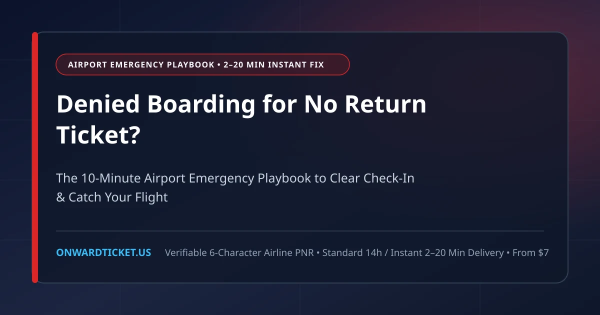 Denied Boarding for No Return Ticket? Complete 10-Minute Airport Emergency Fix