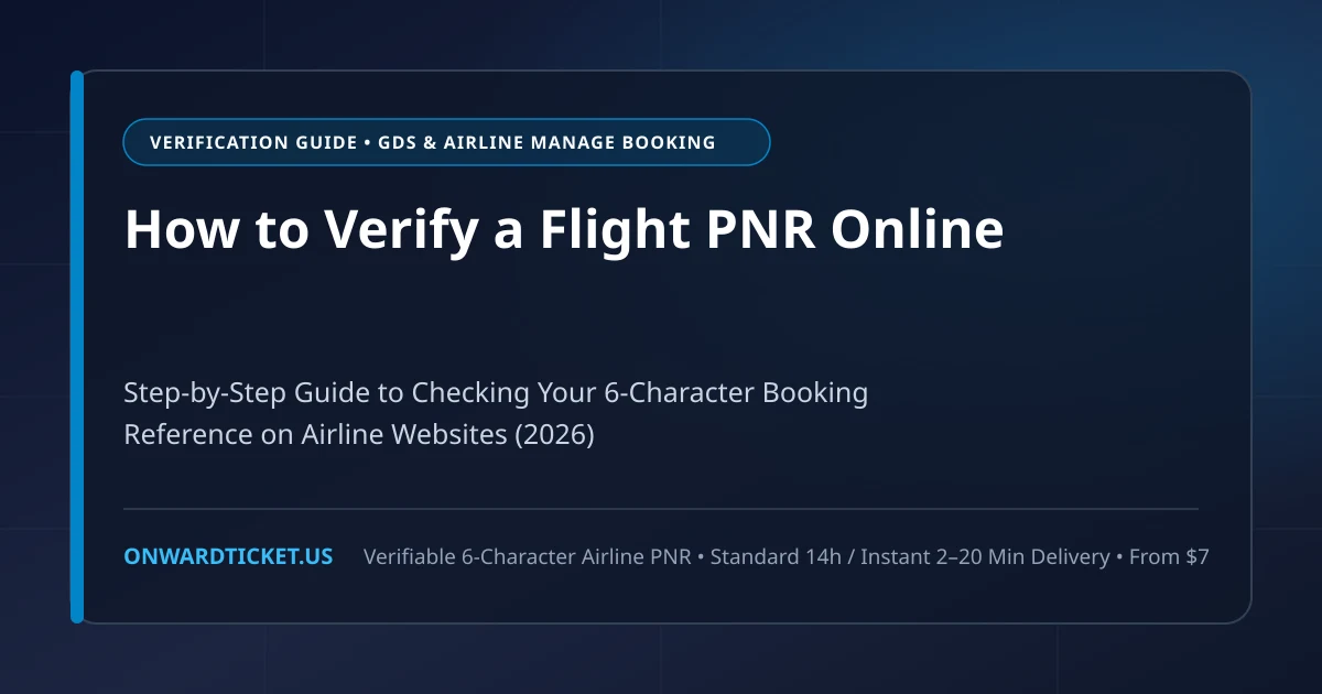 How to Verify a Flight Reservation PNR on an Airline Website (Step-by-Step)